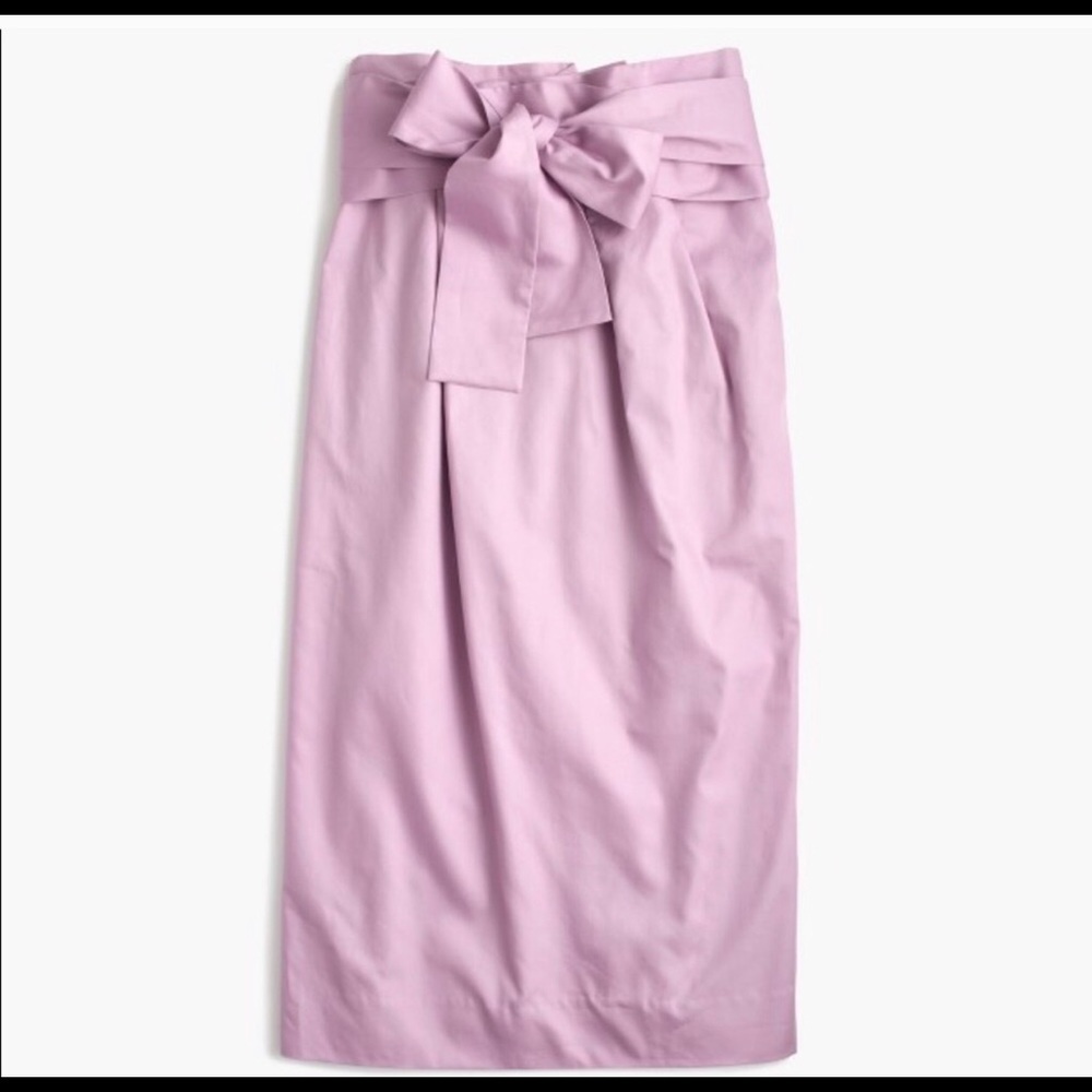 J. Crew Midi Paper-Bag Skirt in Lilac sz 8